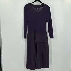 Crea Concept Merino Wool & Polyester Dress Size 38 Purple